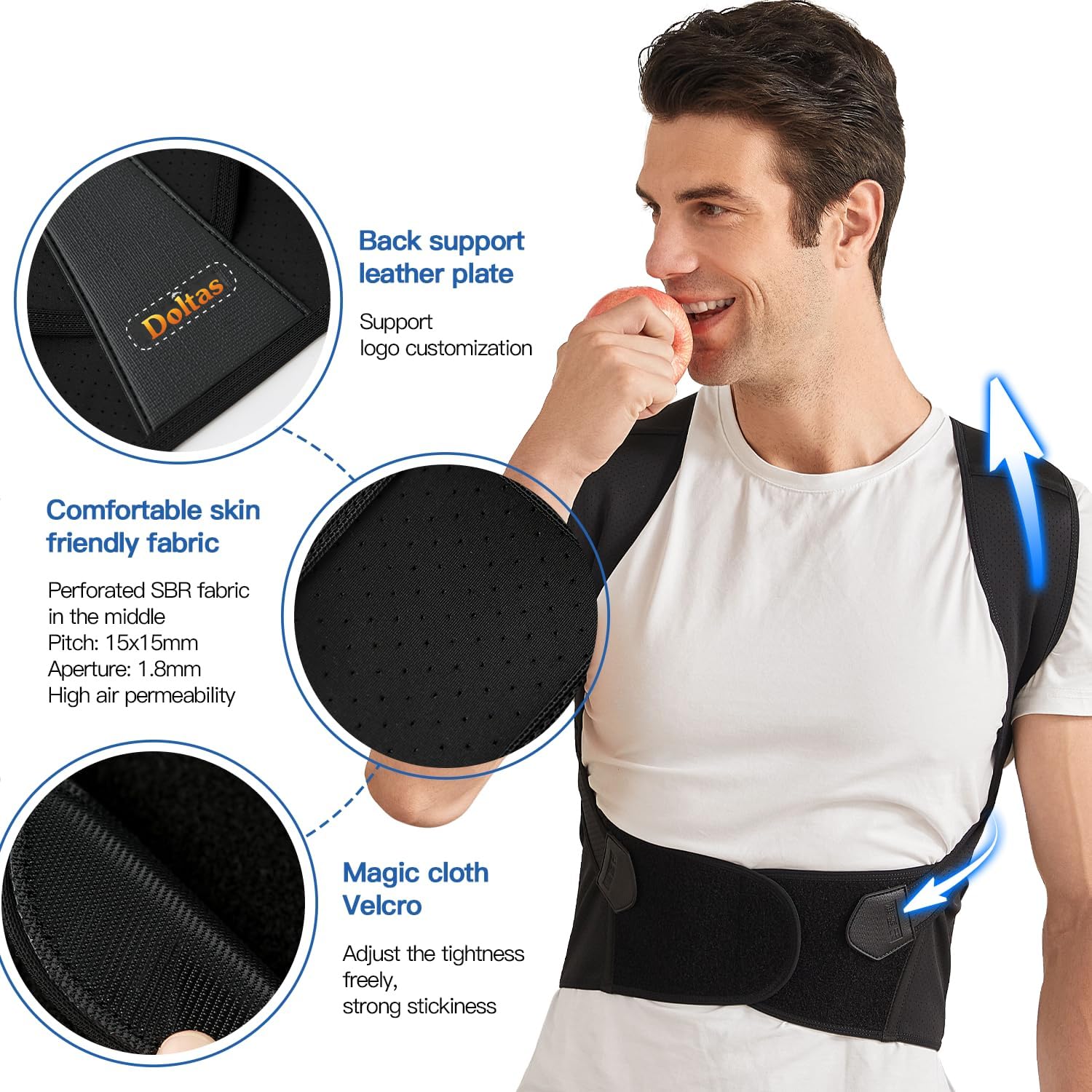 Neoprene X-Cross Posture Corrector Belt Universal Size Shoulder & Back Support Belt | Back Straightener Brace For Spine & Body Posture Correction | Clavicle Support For Unisex | Universal Size